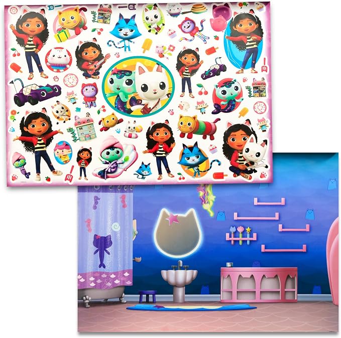 DreamWorks Gabby's Dollhouse Stickers Ultimate Activity Pad for Kids Set with Over 1000 Gabby's Dollhouse and Friends Stickers, Scenes, Activity Pages, More Art Set for Boys Girls
