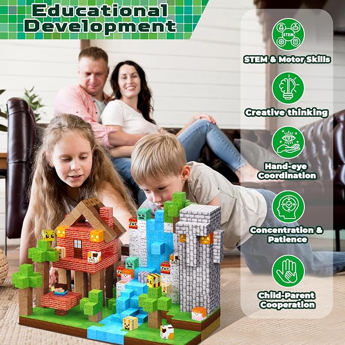 Magnetic Blocks-150PCS Magnetic Building Blocks, Magnetic Tiles Kids Build Magnetic Cubes Constructions Toys 2026 Upgraded STEM Game Outdoor Toys, Christmas Birthday Gifts for Boys & Girls Ages 3+