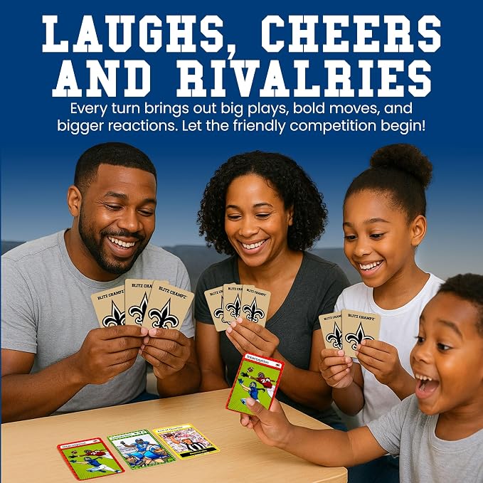 Blitz Champz New Orleans Saints – Official NFL Playing Cards & New Orleans Saints Gifts for Men & Women, Fun Travel Card Games for Adults & Kids Ages 7+, Camping Games for Friends & Family Game Night