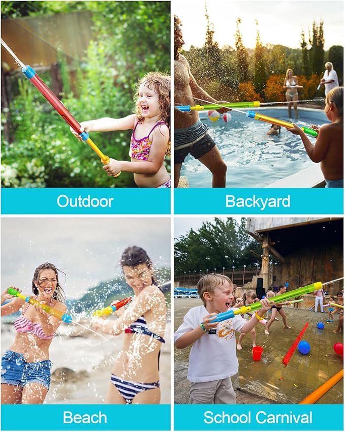 LQYoyz Water Soaker Blaster -16.5'' Bulk Squirt Gun for Kids Adults Water Game Fighting Toys for Summer Swimming Pool Beach Outdoor Activity 6 PCS