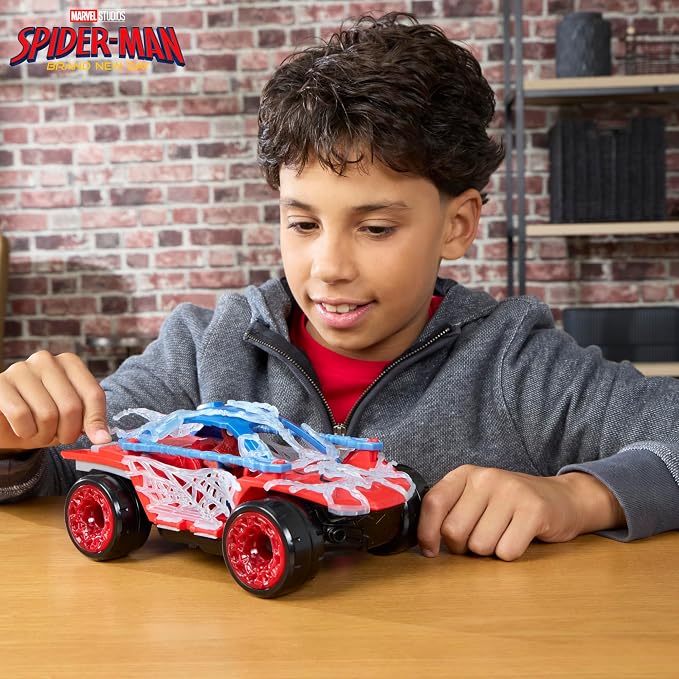 Marvel Studios Spider-Man: Brand New Day ActionVerse Stretch & Blast Buggy, 4.5-Inch Action Figure & Vehicle Toy Set, Super Hero Toys , Ages 4+
