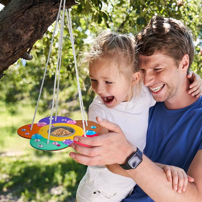 Gooidea Kids Arts and Crafts Bird Feeders for Outside, 2-Pack DIY Wooden Paint Kits Outdoor Toys Holiday Crafts for Boys & Girls Age 3-5 4-8 8-12