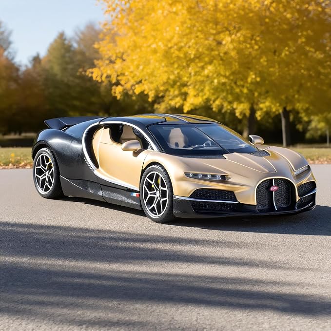 Car Toys for Boys 1 32 Diecast Cars Collectibles Car Model Kit,Metal Toy Car for Boys and Girls,Pull Back Cars with Lights and Sounds,Cars for Kids Ages 3-5(Gold)