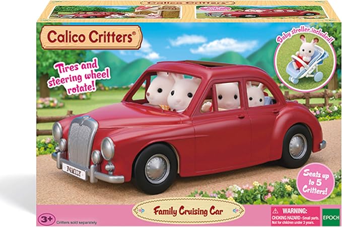 Calico Critters - Family Cruising Car - Family Vehicles – Kids Pretend Play Toy, Miniature Vehicle & Accessories Set, Ages 3+