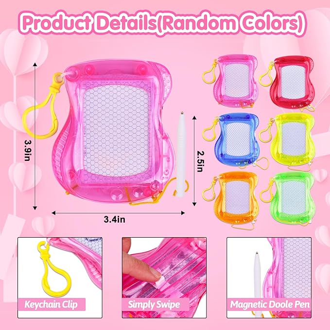 16PCS Mini Magnetic Drawing Board Party Favors Bulk for Kids 4-8 8-12 Birthday Graduation Goodie Treat Bag Stuffers Classroom Treasure Chest Carnival Prizes Box Toys Pinata End of Year Student Gift