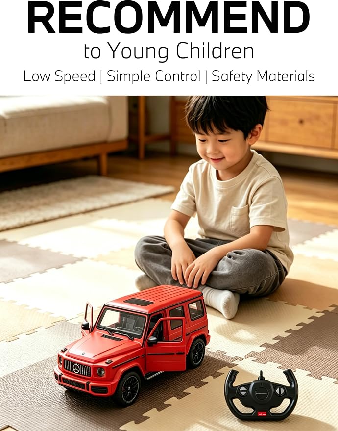 RASTAR 95700 1/14 RC Car Mercedes-AMG G 63 with Openable Doors | Officially Licensed, Ideal Gift, 2.4G Remote, Working Lights, Independent Suspension, Off-Road SUV RC Car Model