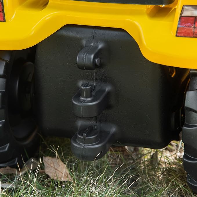 Aosom Ride On Excavator with Manual Control Bucket, No Power Ride on Tractor Pedal Car Pretend Play with Forward Backward, for Aged 3-6 Years Old, Yellow