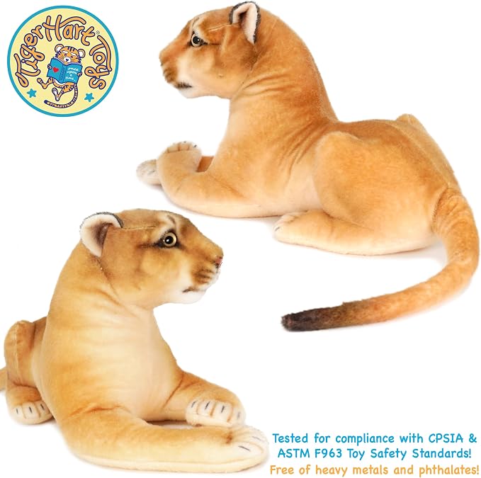 TigerHart Monique The Mountain Lion - 18 Inch (Tail Measurement Not Included) Stuffed Animal Plush