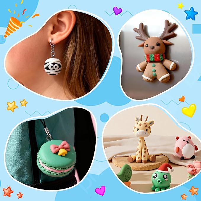 ARTpar 52 Colors Polymer Clay kit,Modeling Clay with Sculpting Tools for Starter,Oven Bake DIY Model Clay,Non-Toxic, Non-Sticky,Gift for Kids Adults