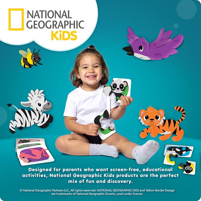 National Geographic Kids Wild Movers Animal Activity Game – Active Play & Animal Movement Game for Kids Ages 3+, Preschool Early Learning Activity with Dice, Landing Pads & Play & Learn Cards