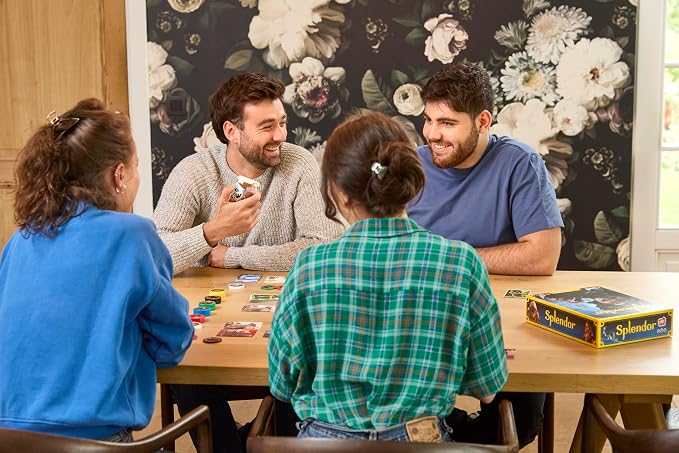 Asmodee Splendor Board Game - Gem Trading & Engine-Building Strategy for Adults & Families, Adult Board Games, Family Fun for Adults, 2-4 Players Ages 10+, 30 Minute Playtime