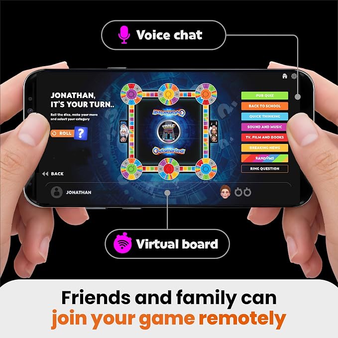Outsmarted - The App-Connected TV Quiz-Show Board Game | Kids, Teens & Adults | Next-Level Game Night for Family & Friends | 2–24 Players | Age 8+ | 10,000+ Questions | 2026 Edition