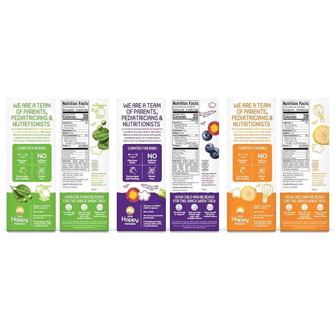 Happy Baby Organics Teether, 3 Flavor Variety Pack, 12 Count (Pack of 3)