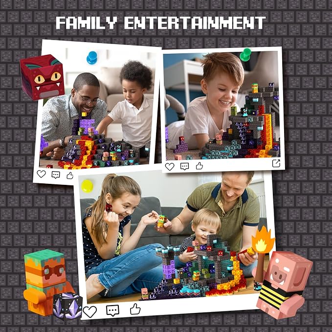 GobiDex Magnetic Blocks Building Toys STEM Sensory Toys for 3+ Year Old Boys Girls, Game-Based Build Magwonder Cave World with Zomblock, Magnet Construction Gift for Birthday