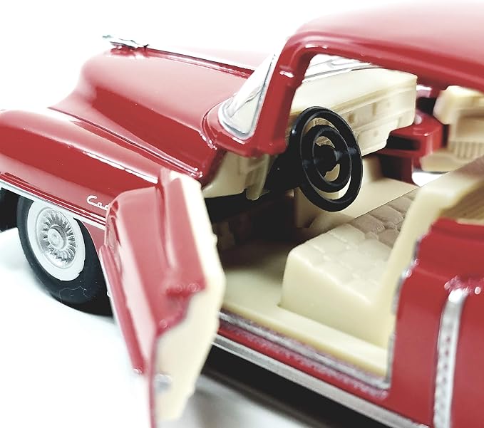 KiNSMART 1953 Cadillac Series 62 1:43 O Scale 5 Inch Die Cast Metal Model Classic Ventage Toy Car (Cherry Red)