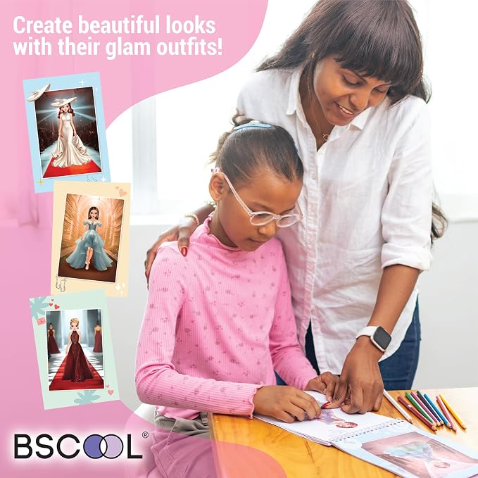 Sticker Dress Up Fashion Runway - Sticker Activity Book for Kids. Learn Girls Fashion Design with Stickers and Guides for Kids 5 and up. Little Designer Creativity Book