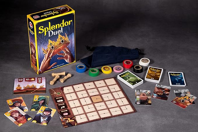 Splendor Duel Board Game - Two-Player Strategy Game for Intense Gem Collecting Battles - Fun Family Game for Kids and Adults, Ages 10+, 2 Players, 30 Minute Playtime, Made by Space Cowboys