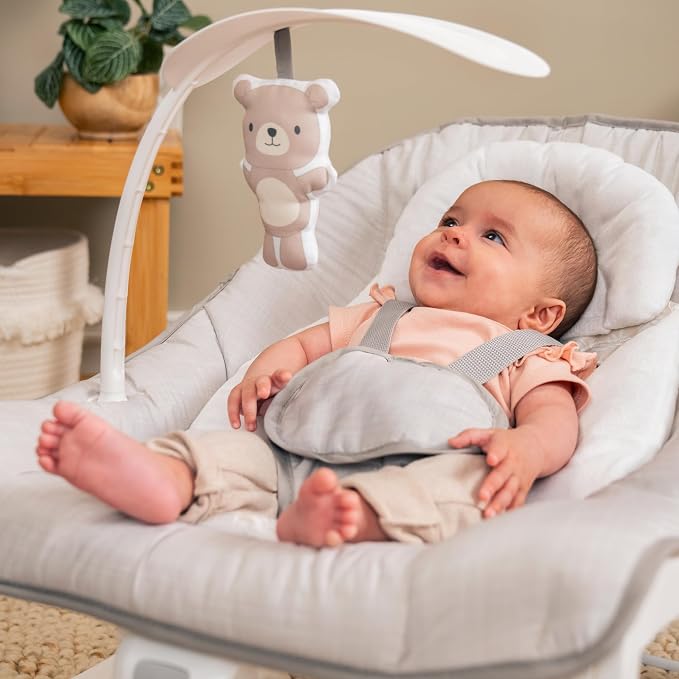 Ingenuity Keep Cozy 3-in-1 Grow with Me Vibrating Baby Bouncer Seat & Infant to Toddler Rocker, 0-30 Months Up to 40 lbs (Linden)