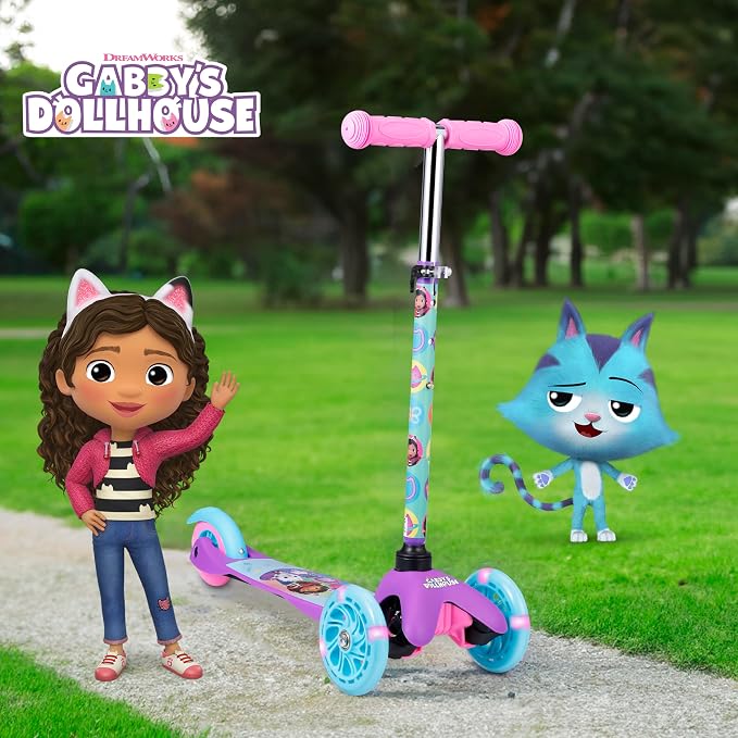 Kick Scooter for Kids, 3 Wheel Self Balancing, Light Up LED Wheels