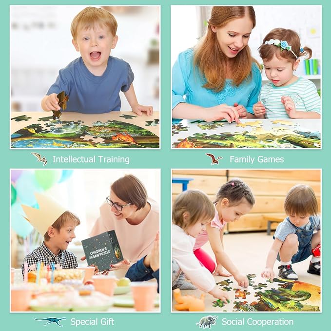 DIGOBAY Floor Puzzles for Kids Ages 3-8, 70 Piece Dinosaur Jigsaw Puzzle for Kids Ages 3+ Year Old Large Round Toddler Puzzles Preschool Learning Educational Toys Gift for Boys Girls (Tyrannosaurus)