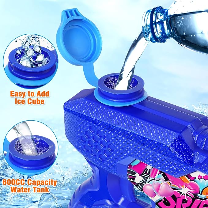 Water Gun for Adults Kids: 600CC 8 Pack Squirt Blasters Super Water Guns for Adults Kids,Water Gun Outdoor Toys High Capacity Summer Soaker for Swimming Pool Beach Fighting, Long Shooting Distance