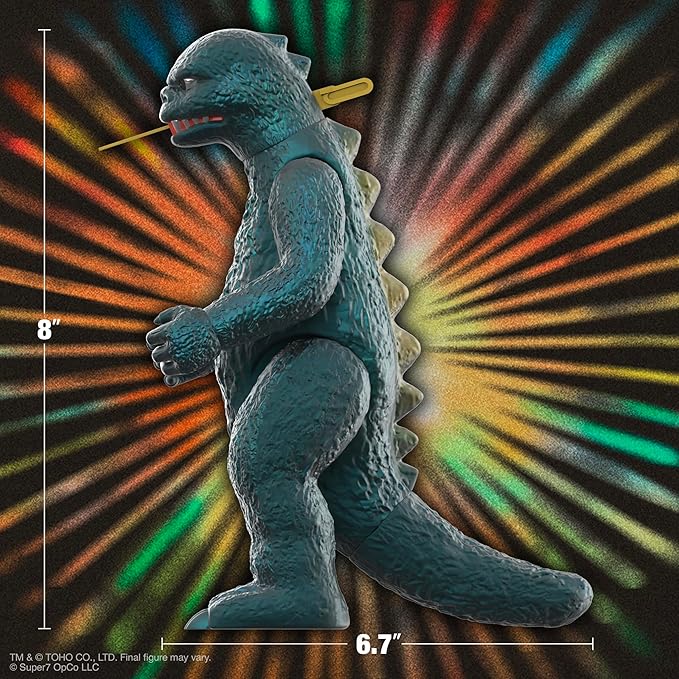 Super7 ULTIMATES! Toho Shogun Godzilla (Green Metallic Hawaii) - 8" Toho Godzilla Action Figure with Accessory Classic Monster Movie Collectibles