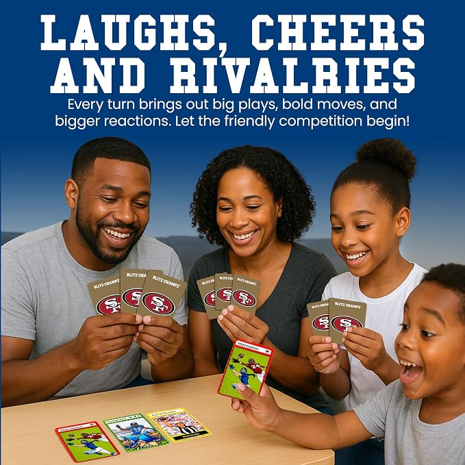 Blitz Champz San Francisco 49ers – Official NFL Playing Cards & San Francisco 49ers Gifts for Men & Women, Fun Travel Card Games for Adults & Kids 7+, Camping Games for Friends & Family Game Night