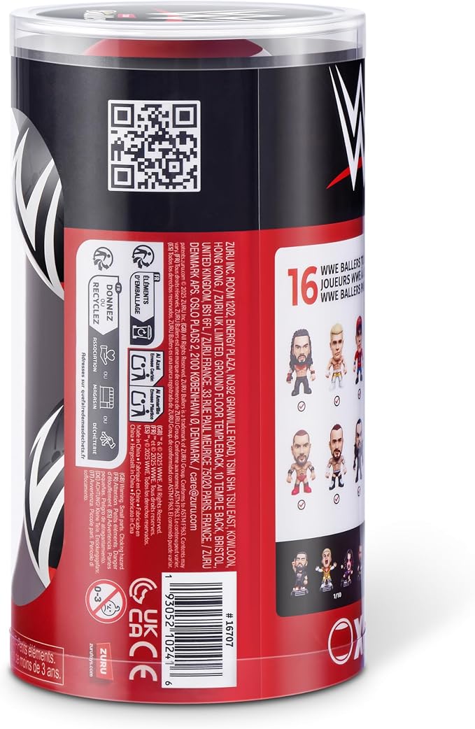 WWE Ballers Series 1(2 Pack) by ZURU – Official Licensed Product Surprise Unboxing Wrestling Collectible Sports Toy for Ages 3+