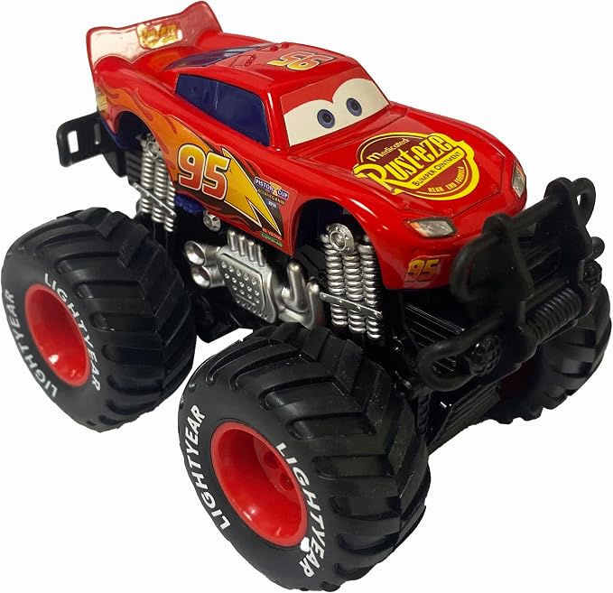 Movie Cars 2 3 Curz Mater Black Storm Jackson Danny Swervez Giant Wheels Cars Diecast Vehicles Toys Set Children Car Toy Friction Powered Truck Toy (A Red Car)