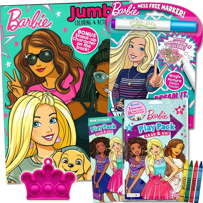 Barbie Coloring and Activity Book Bundle with Imagine Ink Coloring Book, Stickers and More