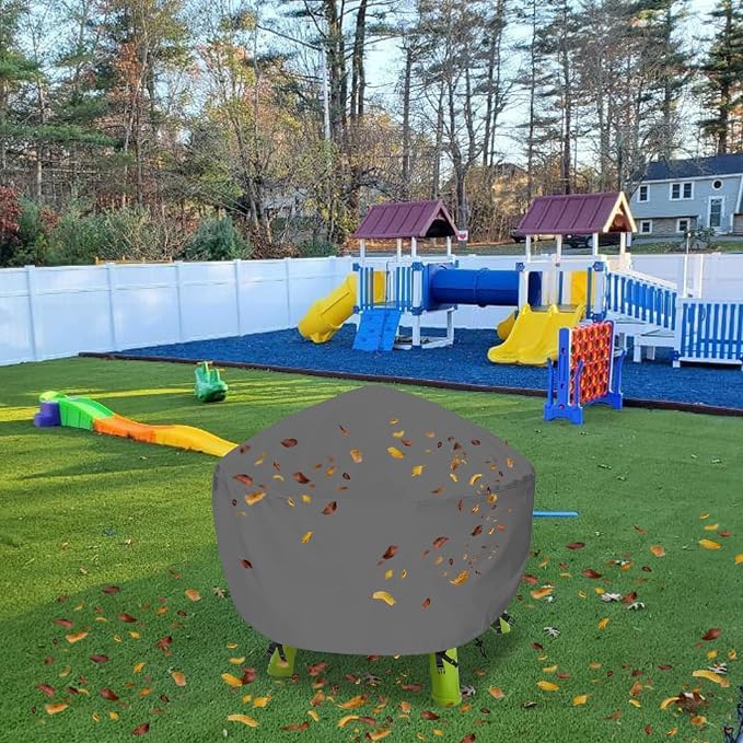 Kids Water Table Cover Fit Rain Showers Splash Pond Water Table,Waterproof Dust Proof Anti-UV Outdoor Toys Cover-Grey