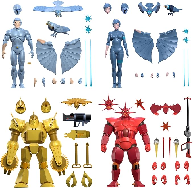 Super7 ULTIMATES! SilverHawks Mon*Star - 11" SilverHawks Action Figure with Accessories Classic Cartoon Collectibles and Retro Toys