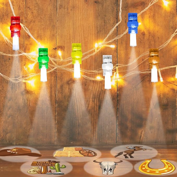 36 PCS Western Party Favors Cowboy LED Light Up Finger Lights, Glow in the Dark Wild West Party Finger Flashlight Bulk for Last Rodeo Goodie Treat Bags Stuffers Vintage Cowgirl Birthday Party Supplies