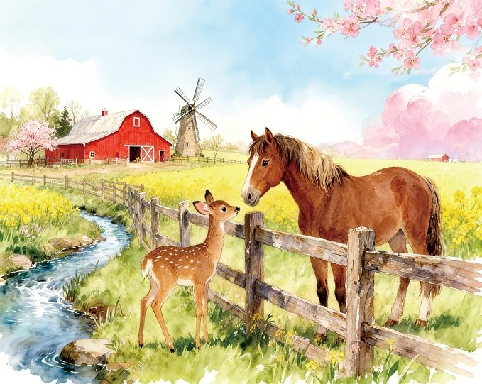 100 Pieces Puzzles for Kids Ages 4-8, Sika Deer Educational Kids 100 Piece Puzzle, Children Jigsaw Puzzles Kids Puzzles, Educational Learning Puzzle Toys for Girls and Boys