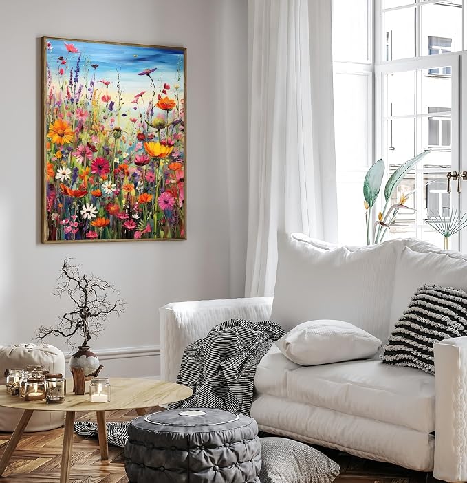Puzzles for Adults 1000 Pieces, Flowers 1000 Piece Puzzle for Adults, Jigsaw Puzzles 1000 Pieces with Letters On Back Hard Impossible Difficult Challenging Family Puzzle (27.5"X19.6")