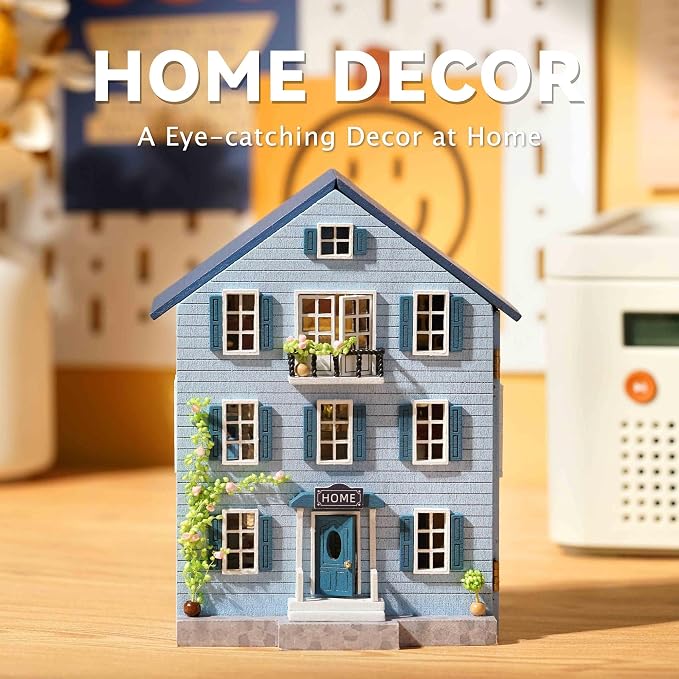Flever Dollhouse Miniature DIY House Kit Creative Room with Furniture for Romantic Valentine's Gift (Molan House)