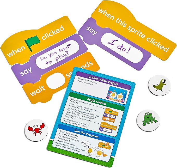 hand2mind Scratch Block-Based Coding, Student Activity, Learn to Code, Computer Science, Programming, STEM, Classroom, Ages 8-12, Teacher Supplies