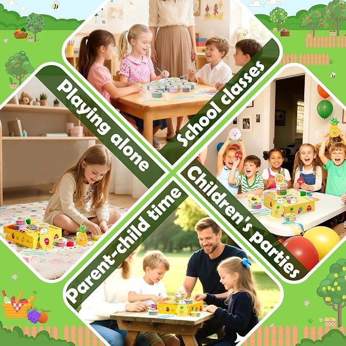 Air Dry Clay Kit - Fruit Theme, Modeling Clay for Kids, DIY Magic Clay with Sculpting Tools and Tutorials, 12 Boxes Molding Clay, Ultra Light, Soft & Non-Sticky, Arts and Crafts Gift for Kids