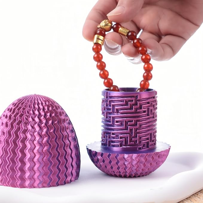 Maze Egg Money Puzzle Box for Kids & Adults, 4 Logic Challenge Brain Teaser Sensory Toy, Hidden Compartment Cash Gift Holder, Birthday Graduation Gifts for Teens, Road Trip Travel Game