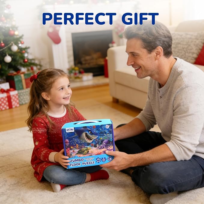 BenBen Floor Puzzles for Kids, 48 Piece 2 x 3 feet Underwater Ocean Puzzles for Kids Ages 4-6, Large Jigsaw Puzzles for Toddlers, Birthday Gift for Girls Boys