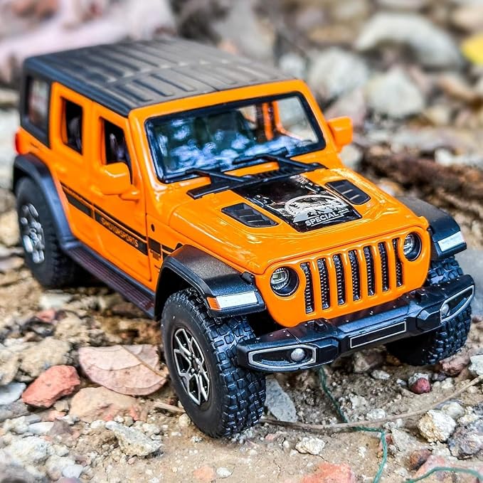 WAKAKAC Compatible for 1/32 Alloy Diecast Pull Back Model Car Collectible Gift with Light and Sound Toy Vehicle for Kids Boys Girls Toddler Christmas Birthday Gift Orange