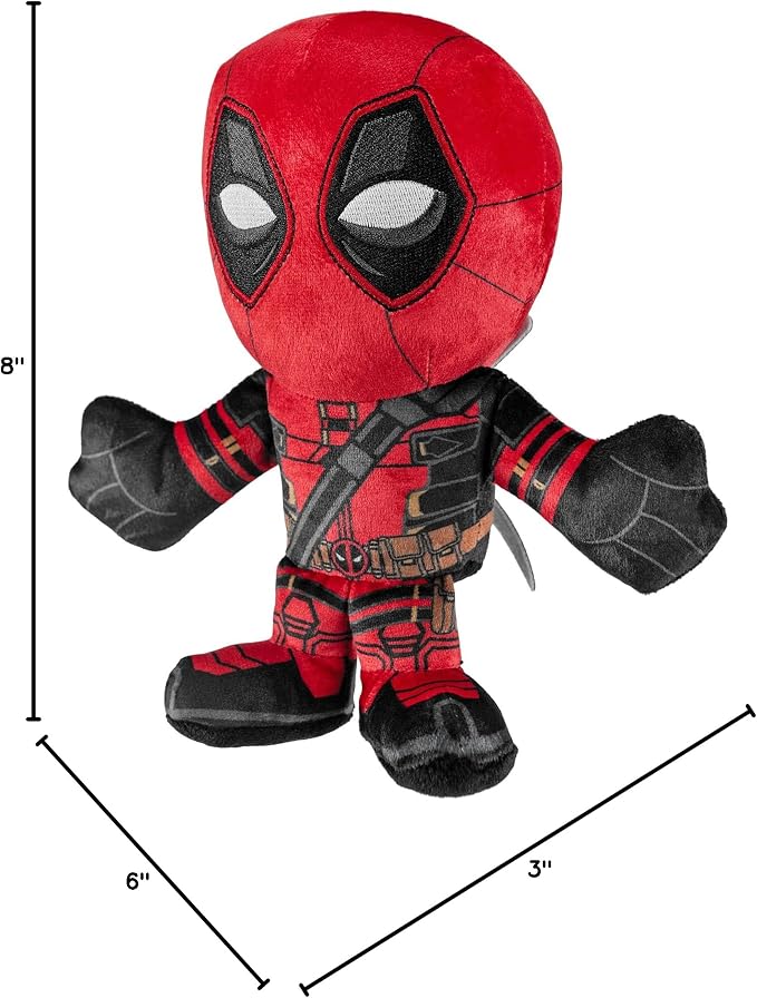 Bleacher Creatures Marvel Deadpool 8" Kuricha Sitting Plush - Soft Chibi Inspired Toy