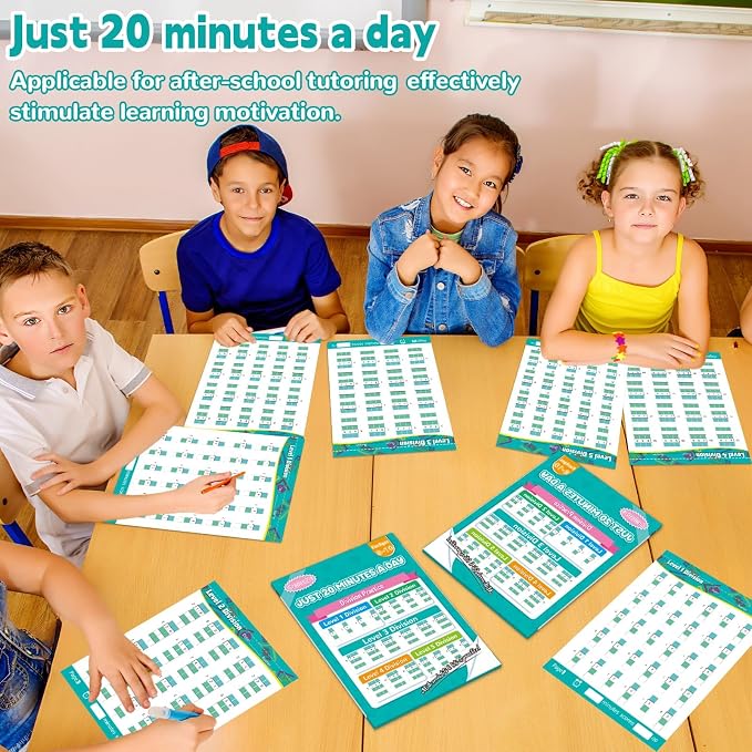 56 Pages Math Worksheets Division Practice Math Problem Workbook for 3rd 4th 5th Grade Students Age 7 8 9 10 11 Yeas Old Kids Early Childhood Education Materials Double & Triple Digit Division-Level 6