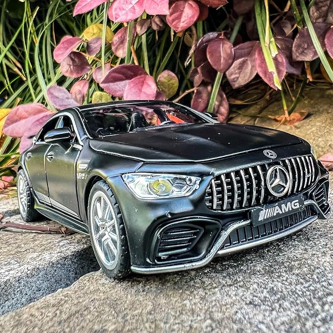 WAKAKAC 1/32 AMG GT63 Model Car Alloy Diecast Pull Back Toy Car with Sound and Light Door Can Be Opened Toy Vehicle for Kids Gift(Black)