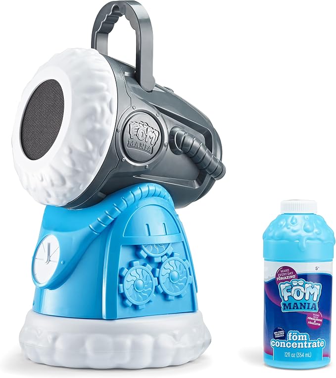 Little Kids Fom Mania Fomalanche Foam Machine| Non Toxic Kid Powered Foam Line|Bonus 21oz of Foam Concentrate to Make tons of Foam|Machine for Parties, Birthdays, Outdoor Fun, Blue