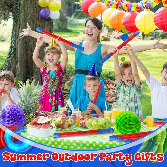 Halloscume 6 Pcs Spider Party Favors for Kids Water Guns Bulk 15.75" Red Spider Web Water Squirters Blaster Shooters for Summer Swimming Pool Beach Cartoon Birthday Gifts Supplies