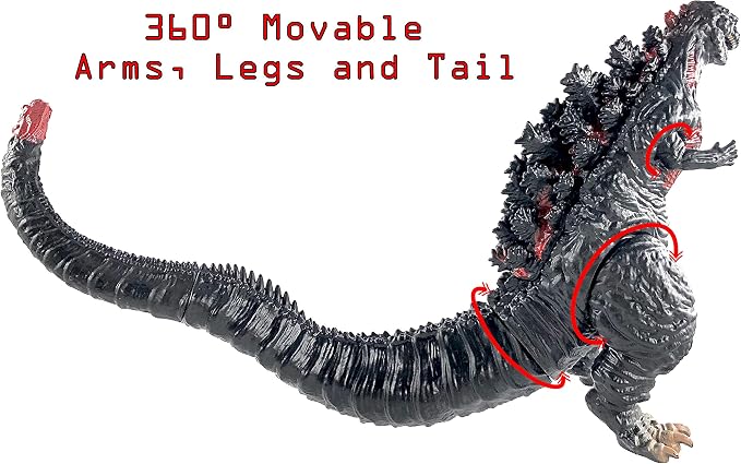 TwCare Set of 2 Legendary Shin Monster Dinosaur vs King Kong Toy Action Figures, Movable Joints Movie Series Soft Vinyl, Travel Bag