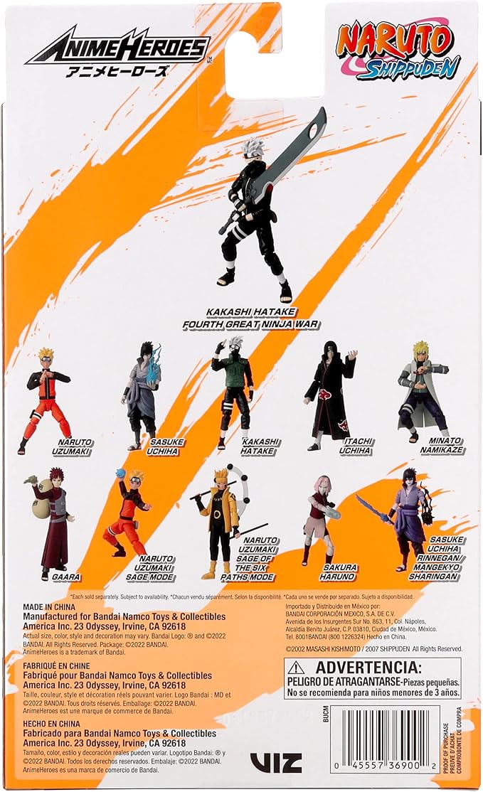ANIME HEROES - Naruto Shippuden - Hatake Kakashi Fourth Great Ninja War Action Figure
