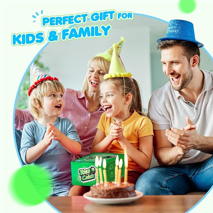 TEILLNET Toss and Catch Ball Set Upgraded - Beach Toys Outdoor Games Baseball Games - Sturdy & Water-Resistant for Pool Yard - Classic Gift for Toddlers Kids Boys Girls 3 4 5 6 7 8 9 10 11 12+ Years