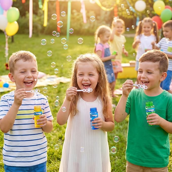 JOYIN 36 Pcs Bubble Bottles with Wand Assortment for Kids, 4oz Blow Bubbles Solution Novelty Summer Toy - Activity Party Favor Assorted Colors Set, Party Favors, Birthday